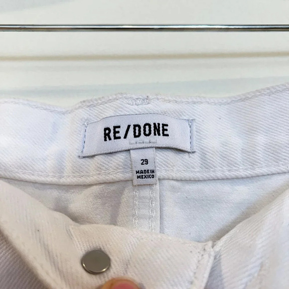 REDONE 70's Bootcut High Waist White Designer Classic Casual Denim Jeans 29 NWT - Picture 10 of 11